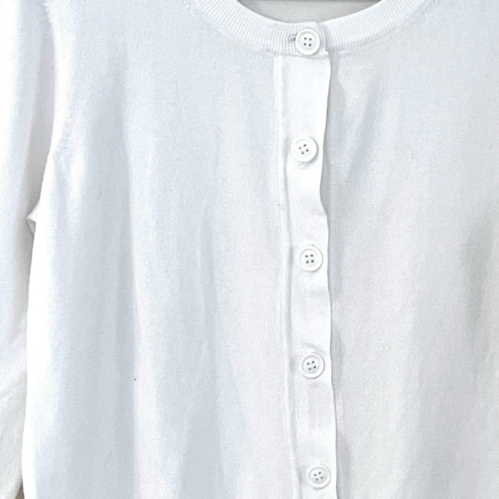 STYLUS White Lightweight Button-Front Cardigan Sw… - image 3